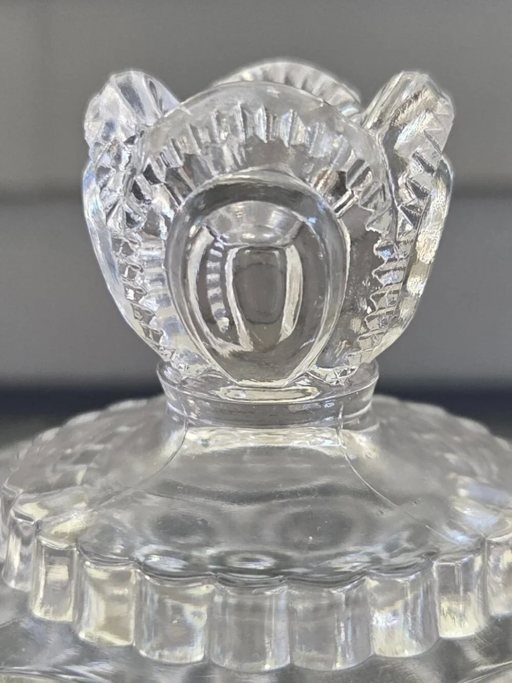 Vtg LE Smith Glass Clear Moon and Stars 10
